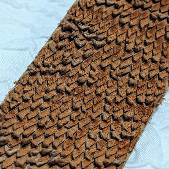 SANGIORGIO | Italian Textured Leather Belt sz XL - Picture 3 of 13